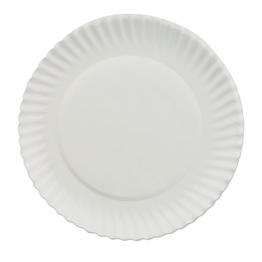 White Paper Plates, 6" dia, 100/Pack, 10 Packs/Carton (PP6GREWH)
