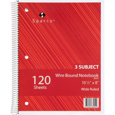 Sparco Quality Wirebound Wide Ruled Notebooks (83251)