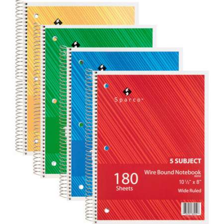 Sparco Quality Wirebound Wide Ruled Notebooks (83252)