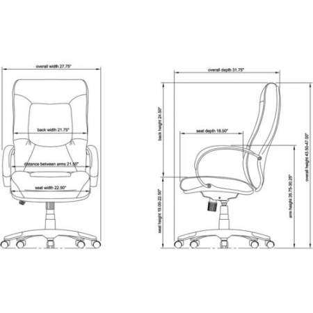 Lorell Stonebridge Leather Executive High-Back Chair (60505)