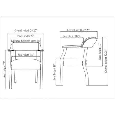 Lorell Traditional Captain Side Chair (60600)
