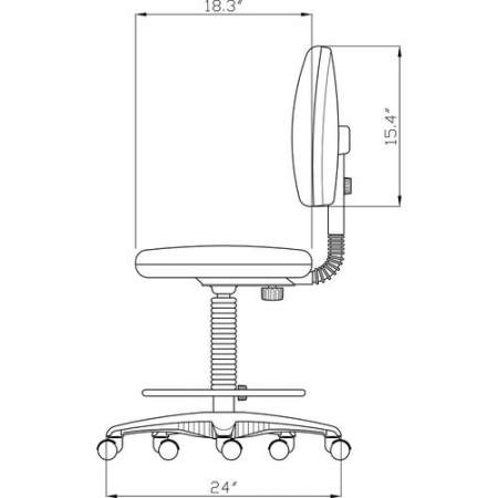 Lorell Pneumatic Adjustable Multi-task Stool (80008)