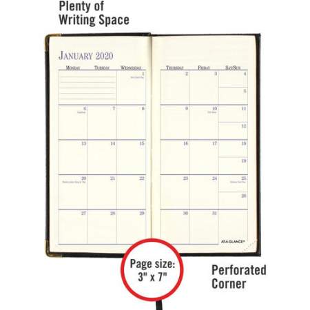 2021 At-A-Glance 70-1110 Fine Diary Weekly Planner 3-1/8 x 6-5/8"