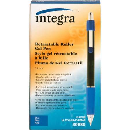 Integra Retractable Roller Gel Pen with Metal Clip (30080)