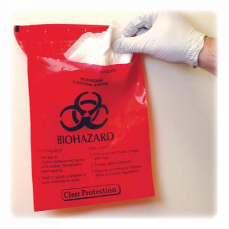 CareTek Stick-On Biohazard Infectious Red Waste Bags (CTRB042910)
