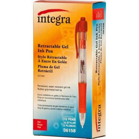 Integra Retractable 0.5mm Gel Pens (36158)