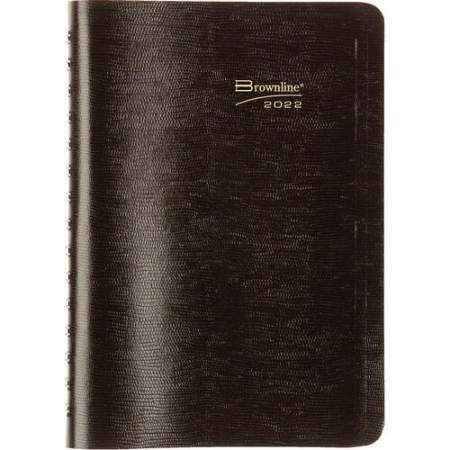 Brownline Soft Cover 12-Month Daily Planner (CB800BLK)