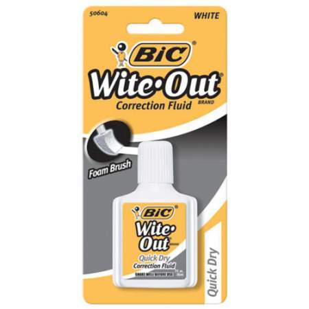 BIC Wite-Out Quick Dry Correction Fluid (WOFQDP1WHI)