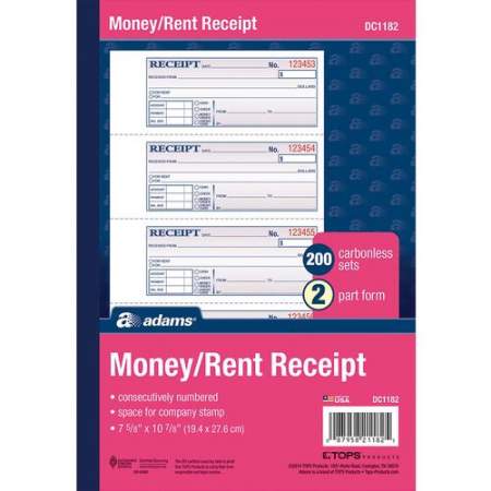 Adams Money/Rent Receipt Book (DC1182)