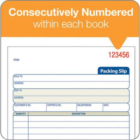 Adams Packing Slip Book (T5082)
