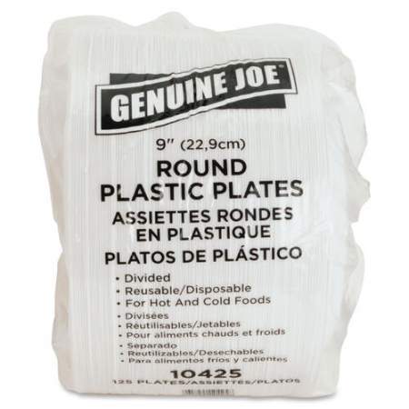 Genuine Joe 3-section Plastic Plates (10425)