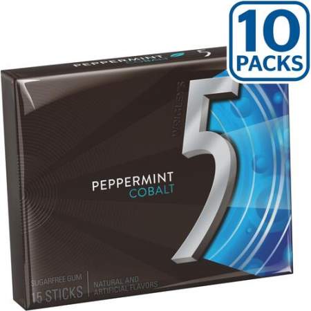 5 Gum Peppermint Cobalt Sugar-free Gum - 10 packs (21265)
