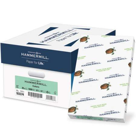 Hammermill Paper for Copy 8.5x14 Inkjet, Laser Colored Paper - Green - Recycled - 30% (103374)
