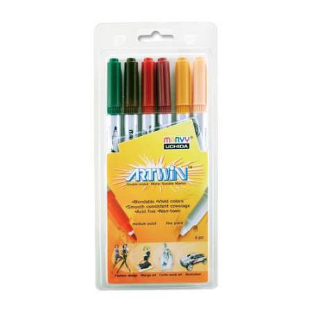 Uchida Artwin Assorted Colors Double-ended Markers (13146C)