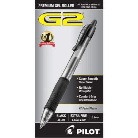 Pilot G2 Retractable XFine Gel Ink Rollerball Pens (31103)
