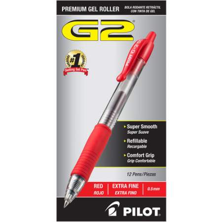 Pilot G2 Retractable XFine Gel Ink Rollerball Pens (31105)