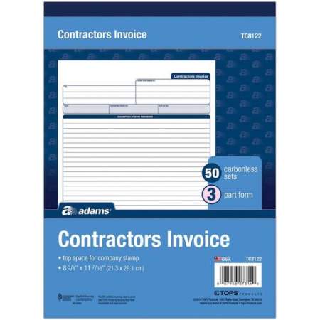 Adams Contractor's Invoice Book (TC8122)