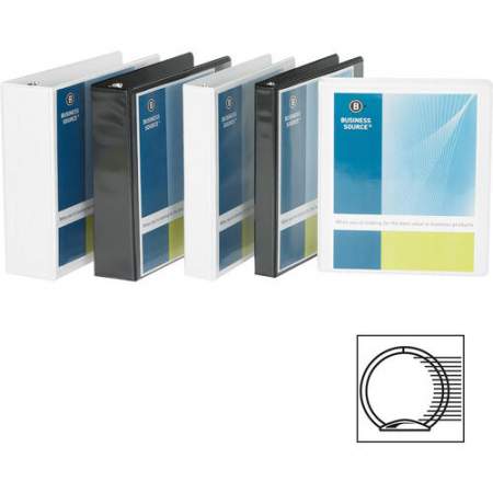 Business Source Round Ring Standard View Binders (09983)
