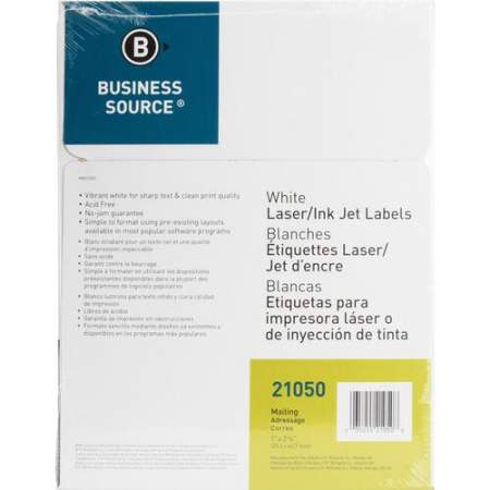 Business Source Bright White Premium-quality Address Labels (21050)