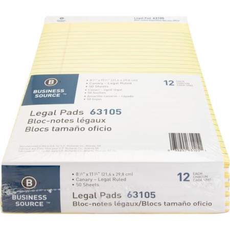 Business Source Micro-Perforated Legal Ruled Pads (63105)