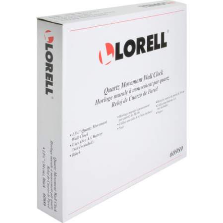 Lorell 13-1/4" Round Quartz Wall Clock (60989)