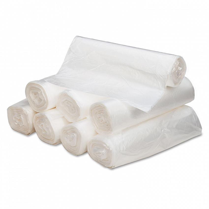 Can Liners, 56 gal, 16 mic, 43" x 48", Natural, 20 Bags/Roll, 10 Rolls/Carton (HD434816N)