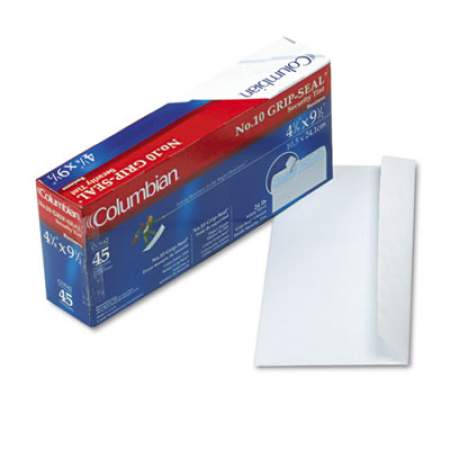 Columbian Grip-Seal Business Envelope, #10, Commercial Flap, Self-Adhesive Closure, 4.13 x 9.5, White, 45/Box (CO142)