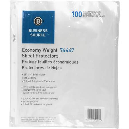 Business Source Economy Weight Sheet Protectors (74447)