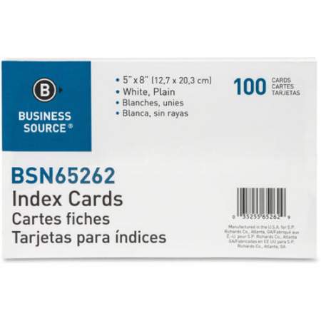 Business Source Plain Index Cards (65262)