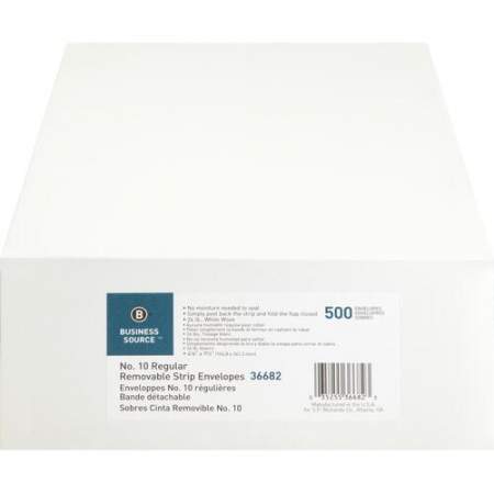 Business Source Regular Tint Peel/Seal Envelopes (36682)