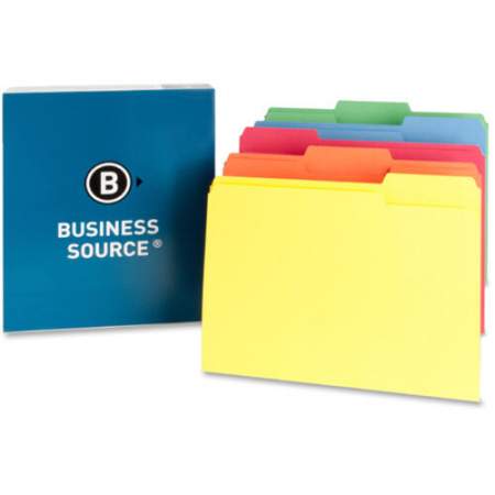 Business Source 1/3 Tab Cut Letter Recycled Top Tab File Folder (65780)