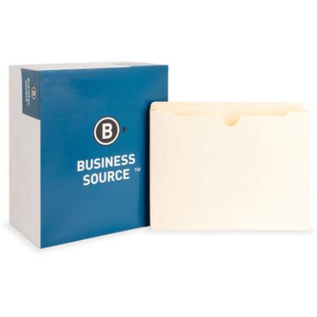 Business Source Straight Tab Cut Letter Recycled File Pocket (65798)