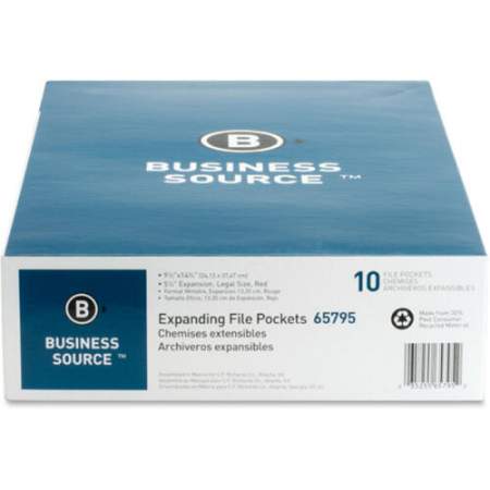 Business Source Legal Recycled File Pocket (65795)