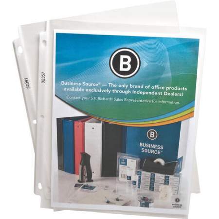 Business Source Top-Loading Poly Sheet Protectors (32357)