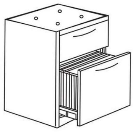 Lorell Essentials Pedestal - 2-Drawer (69398)