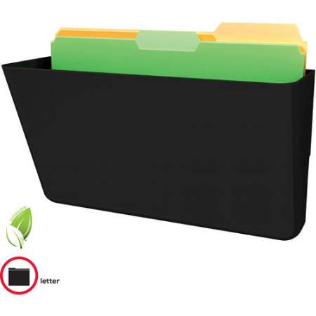 deflecto Sustainable DocuPocket Letter Black-1 Pocket 50% Recycled Content (93204)