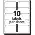 Avery Easy Peel Inkjet Printer Mailing Labels (18663)