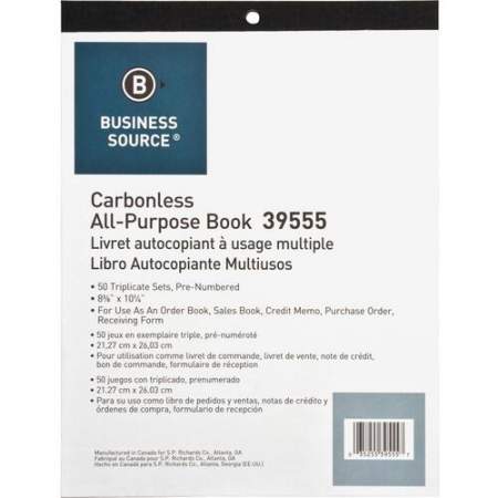 Business Source All-purpose Carbonless Triplicate Forms (39555)