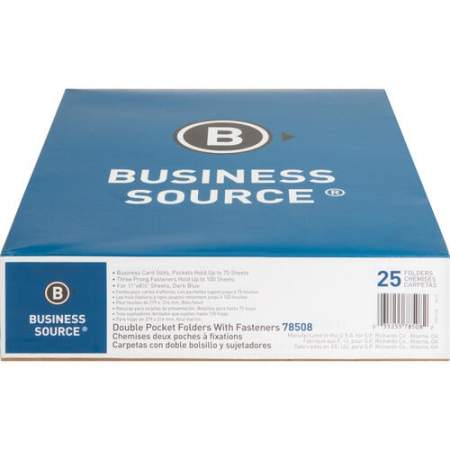 Business Source Letter Recycled Pocket Folder (78508)