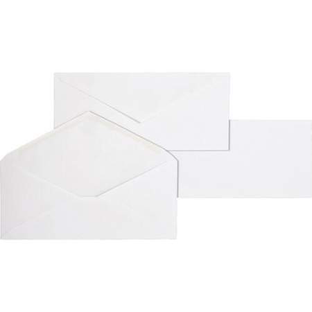 Business Source No. 10 White Wove V-Flap Business Envelopes (04467)