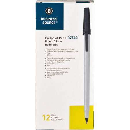 Business Source Fine Point Ballpoint Stick Pens (37503)