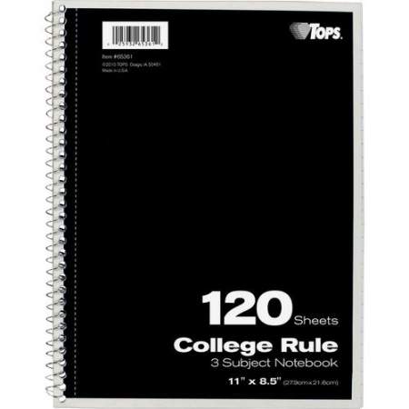 TOPS 3 - subject College Ruled Notebook - Letter (65361)