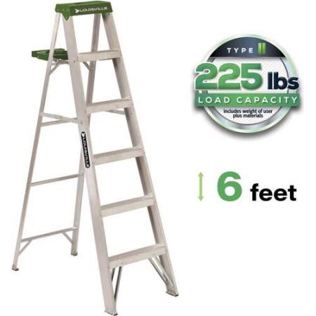 Louisville 6' Aluminum Standard Step Ladder (AS4006)
