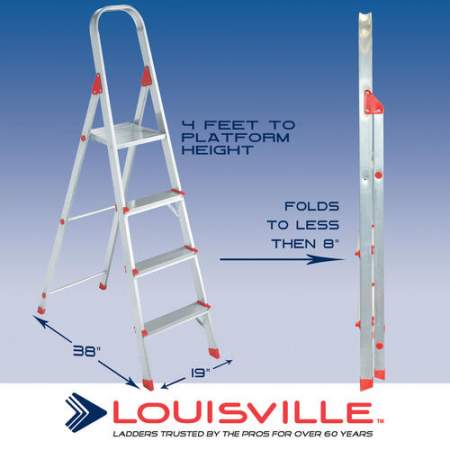 Louisville 4' Alum Platform Step Ladder (L234604)
