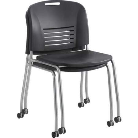 Safco Vy Straight Leg Stack Chairs with Casters (4291BL)