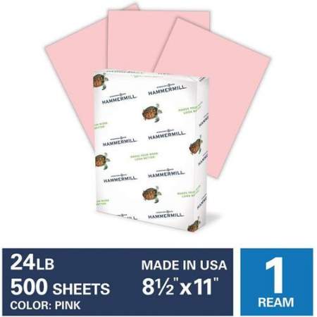 Hammermill Paper for Copy 8.5x11 Laser, Inkjet Colored Paper - Pink - Recycled - 30% (104463)