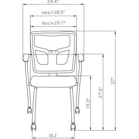 Lorell Mesh Back Fabric Seat Nesting Chairs (84374)