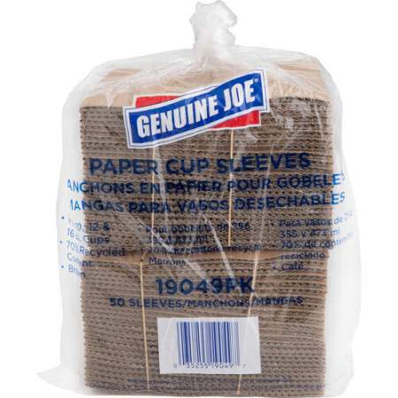 Genuine Joe Protective Corrugated Hot Cup Sleeves (19049CT)