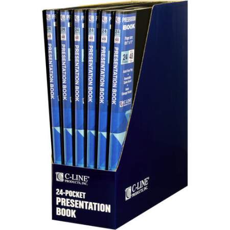 C-Line 24-Pocket Bound Sheet Protector Presentation Book (33240)