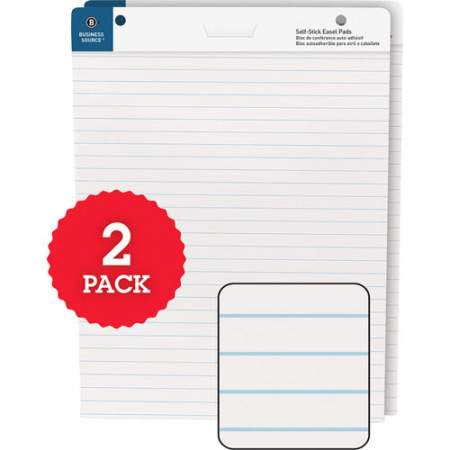 Business Source 25"x30" Lined Self-stick Easel Pads (38593)